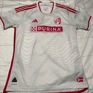 Men's St. Louis City SC adidas White 2024 The Confluence Kit Replica Jersey